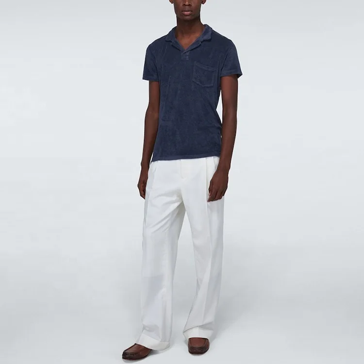 OEM golf Polo t-shirt men Casual tailored fit Collared Polo Terry Toweling Cotton Polo ShirtS for Men