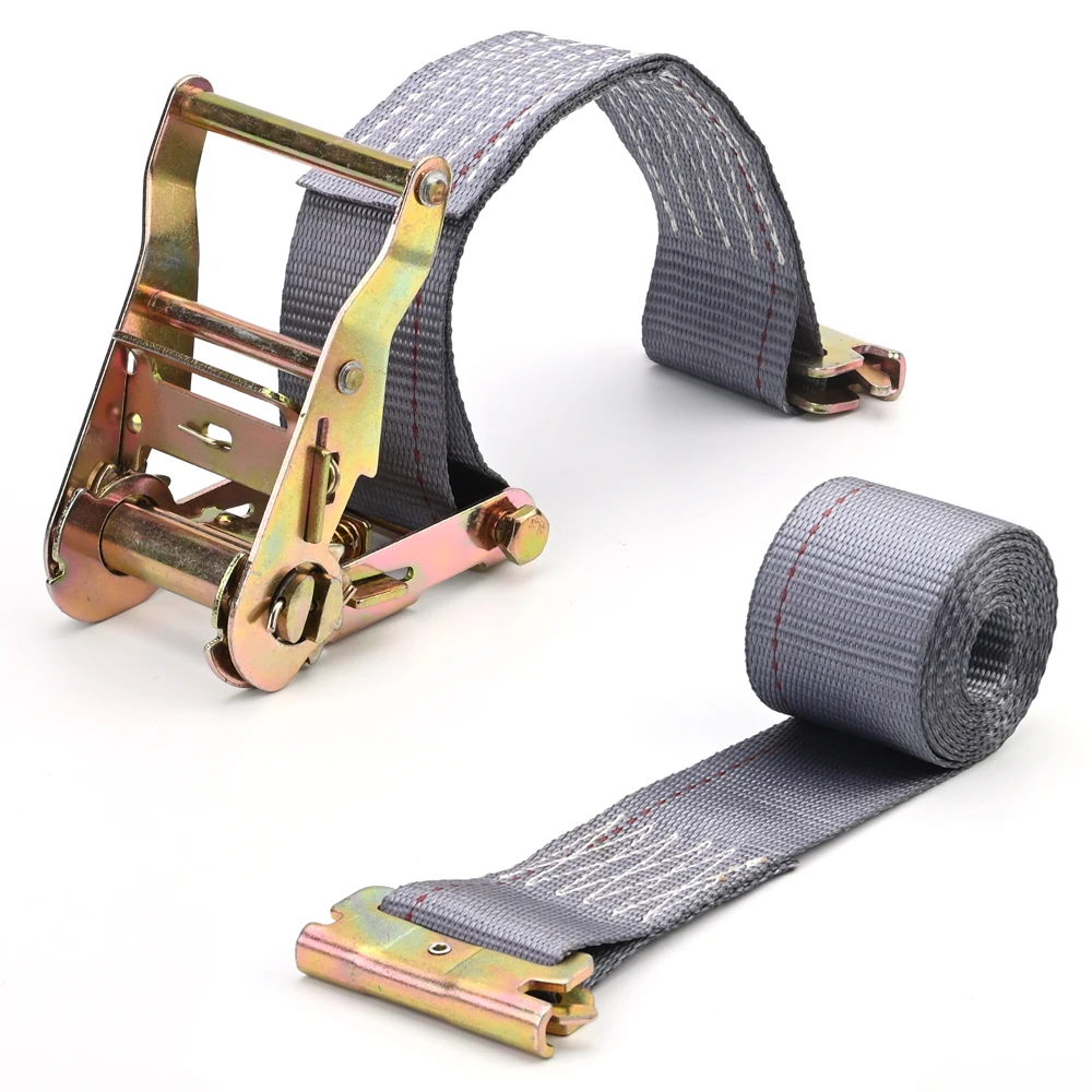 Серые трещоточные ремни E-track, сверхпрочный ремешок для транспортировки