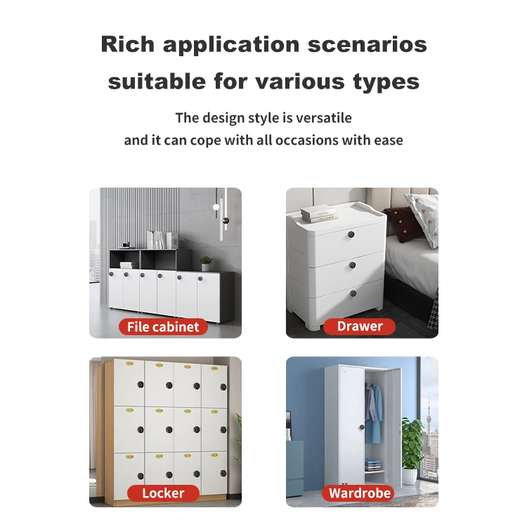 KERONG File Cabinet Locker Wardrobe Door Office Fingerprint Lock