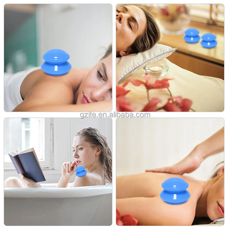 Double-layer solid medical grade silicone cupping high-quality silicone massage cupping set