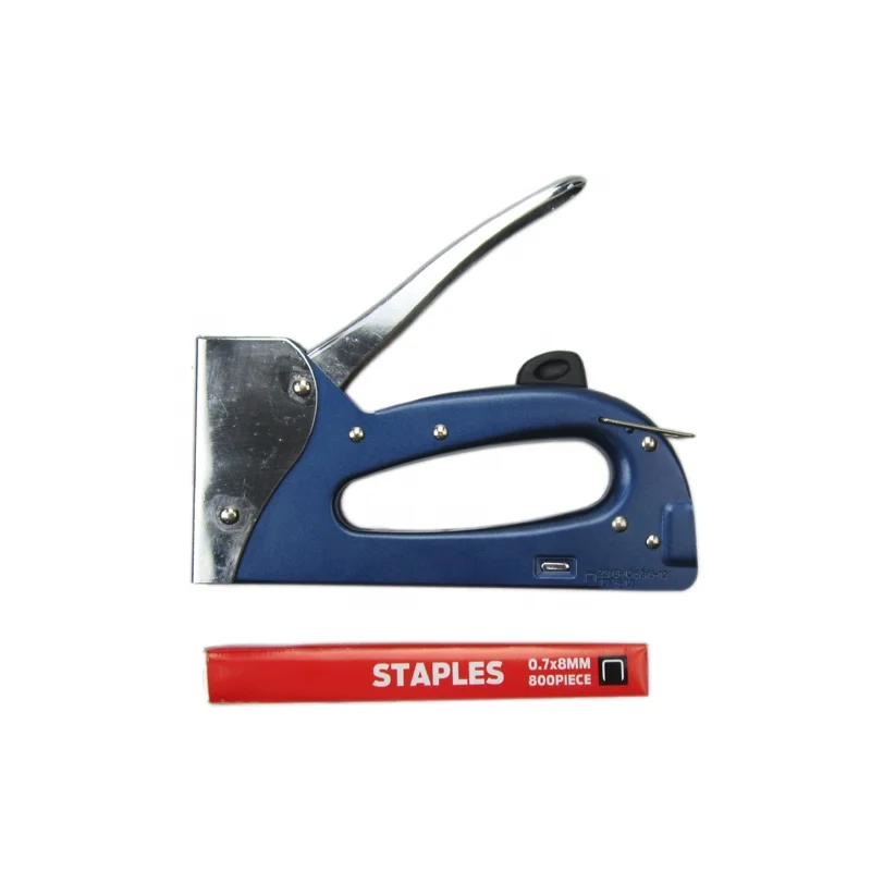 All metal body easy loading all metal staple gun operated with one hand 23 series staple gun