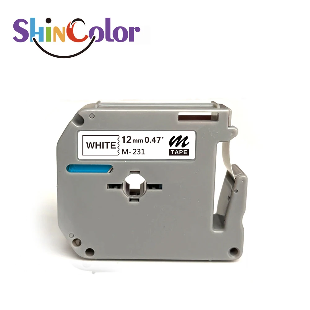 ShinColor совместимая лента для этикеток Brother 12 мм Mk231 M-k231 M231 черный на белом картридже Pt-55 Pt-85 2