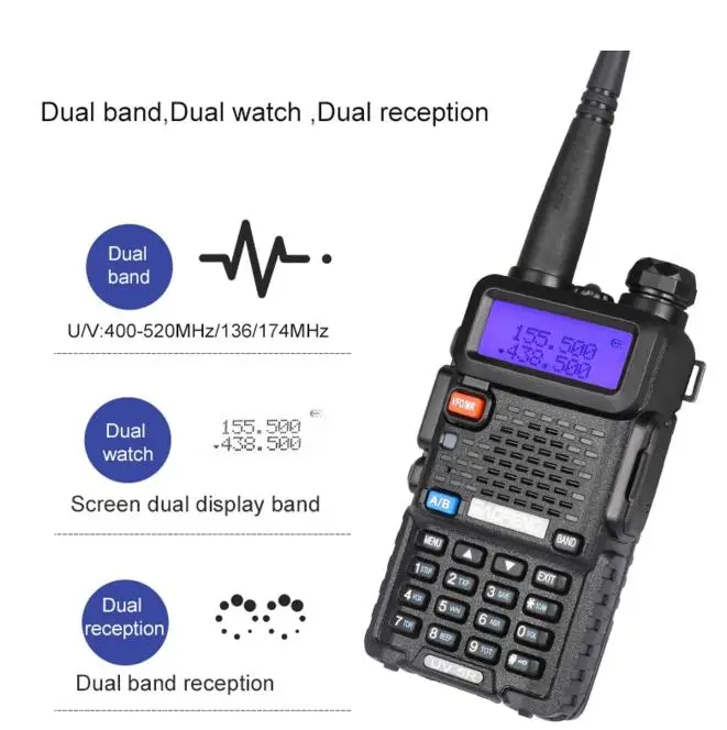 Amazon горячие продажи CE FCC Baofeng UV-5R UV5R Профессиональный Мини walkie talkie