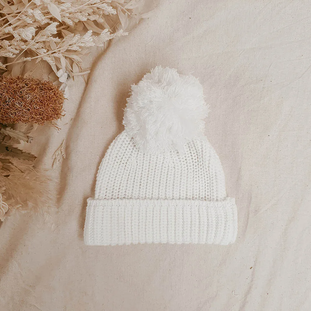 Custom winter newborn toddler sprinkle Knit pure cotton knitted new born baby hat and beanie pom pom for babies