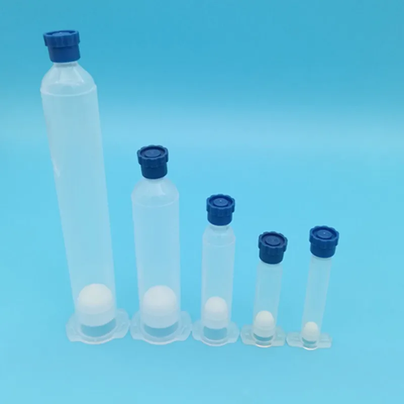 Прозрачный пластиковый картридж 3/5/10/30/55cc Дозирующий шприц промышленный для хранения клея