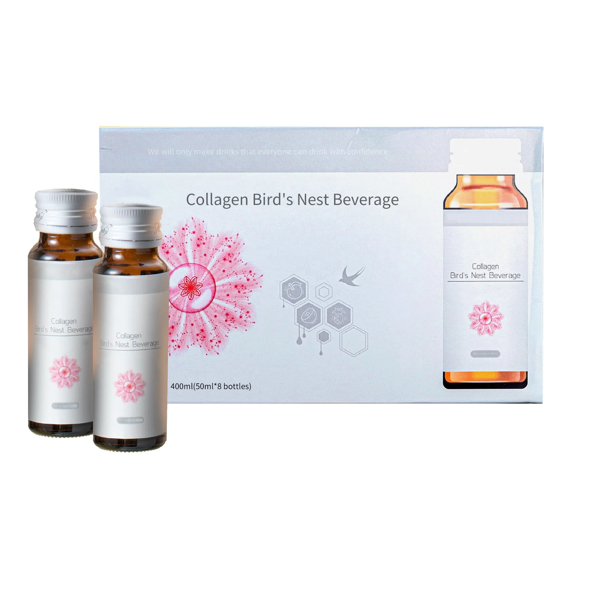 Коллагеновый пептид птичьего гнезда, напиток, никотинамид, фермент, антивозрастное отбеливание, улучшение кожи, оральный напиток, коллаген, жидкость для полости рта