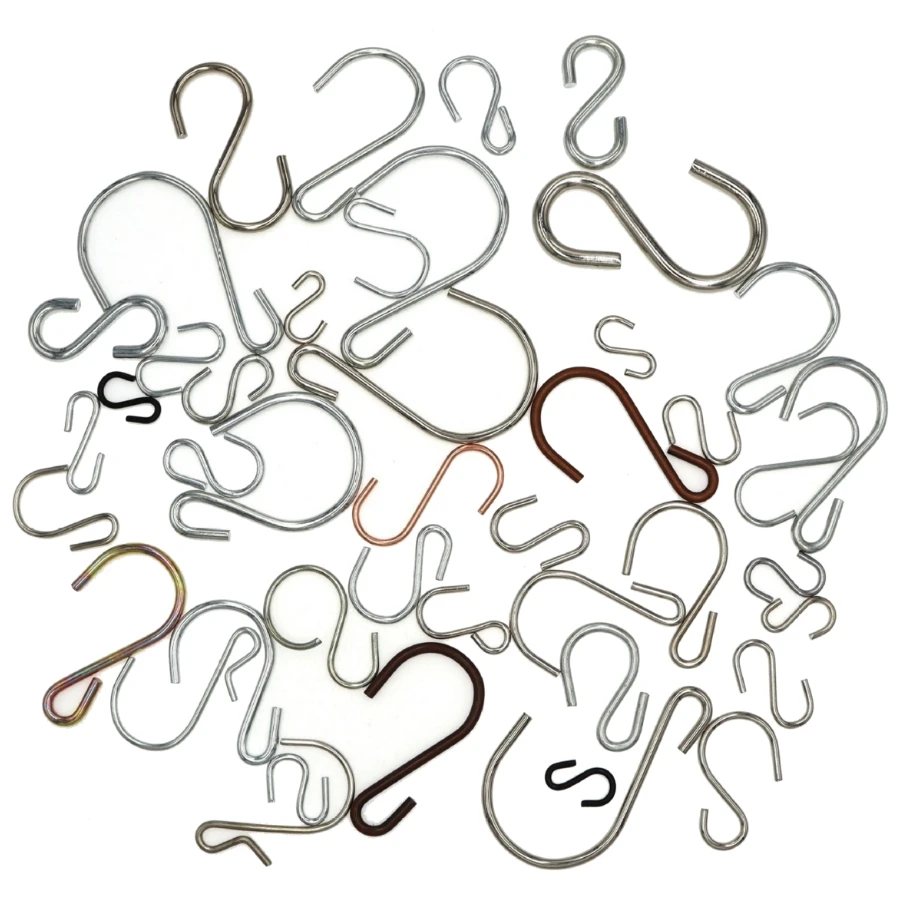 Heavy-Duty S Shape Steel Hanging Hooks Multi-Role Metal S for Home Use Plain Finish