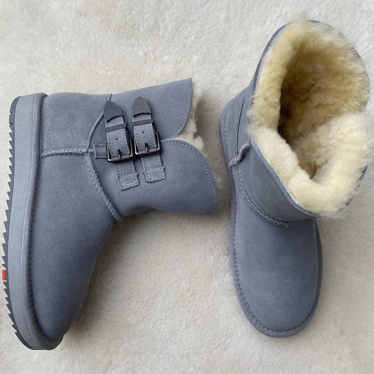 Оптовая продажа, женские универсальные зимние сапоги из натуральной шерсти, уютная обувь