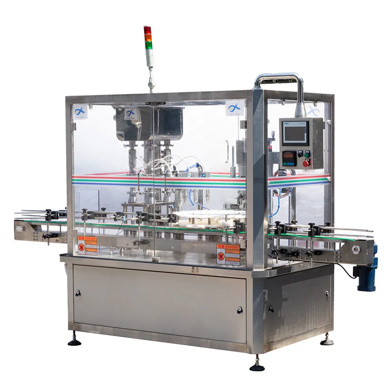 
Automatic 4 heads liquid round bottle rotary filling and sealing machine  (62502991624)