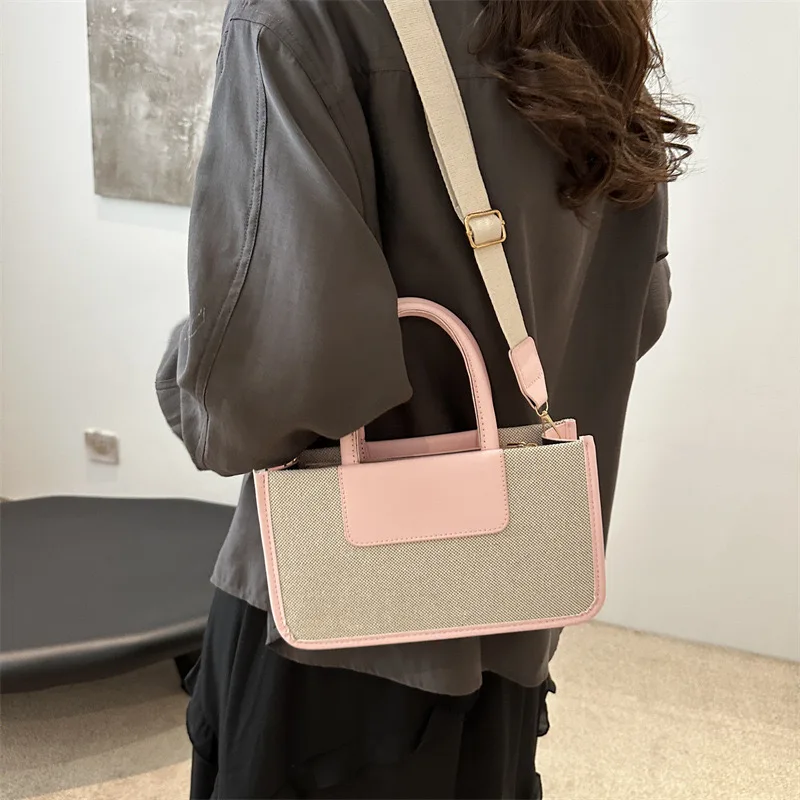 2024 New Summer Simple Handbag Casual Large Capacity Small Square Lady Popular Shoulder Sling Bag Women Fashion