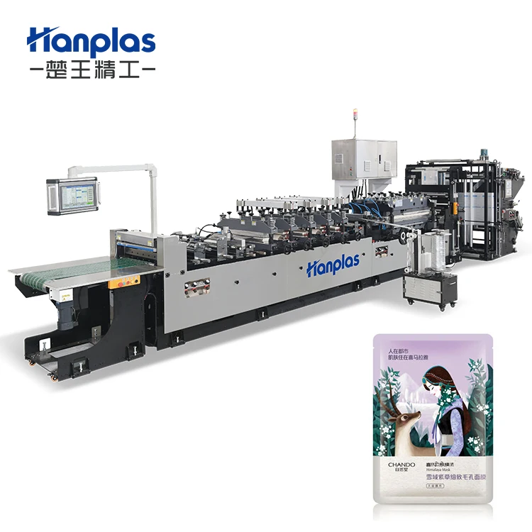 
HP-L-T Customized Full Automatic High Speed Laminated Plastic Bags 3-side Seal Three Side Sealing Bag making Machine 