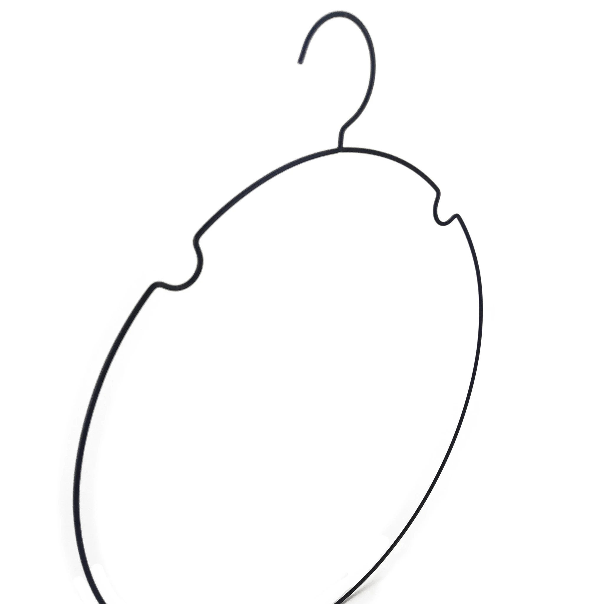 Mat black powder metal circle hanger for swimming suit