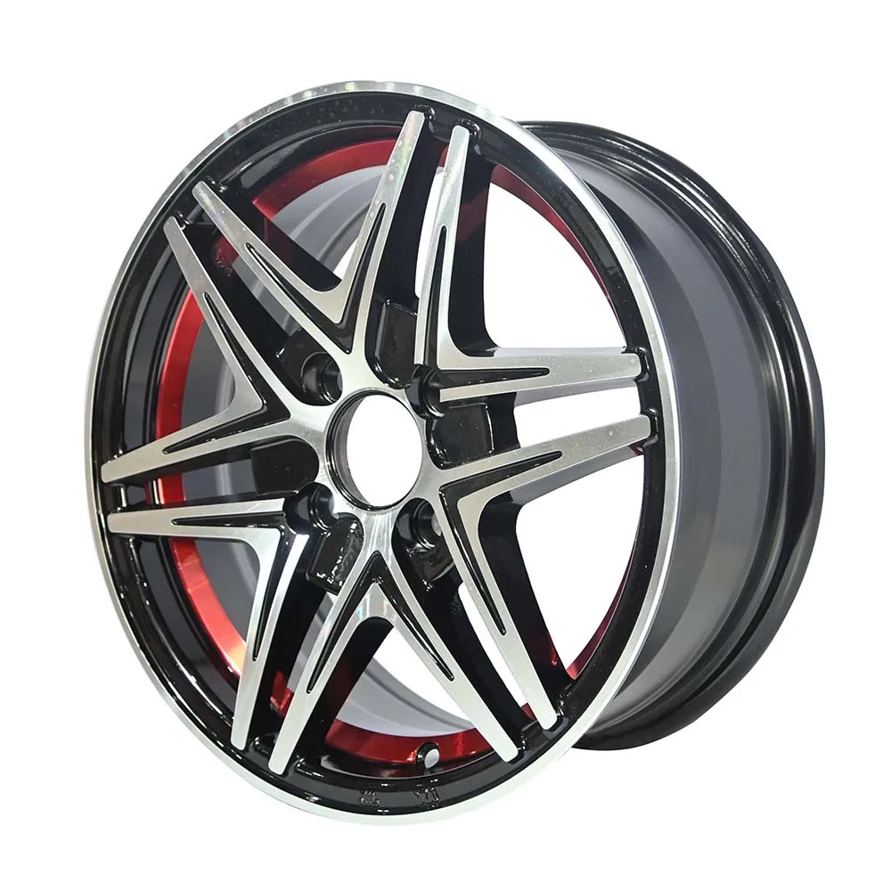 Zenas Customized Hot Sale Aluminum Alloy Wheels 12*5 Black Rims Passenger Car Wheels