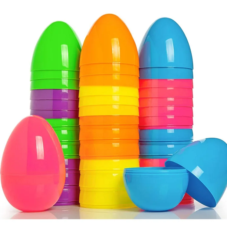 Colorful Assortment Surprise Toys Plastic Easter Egg Packaging Hollow Easter Egg For Sale
