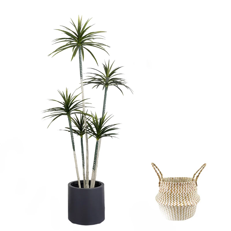 Artificial Dracaena marginata Wholesale Artificial Plant Brazilian Iron Tree Potted Plant Artificial Agave Tree