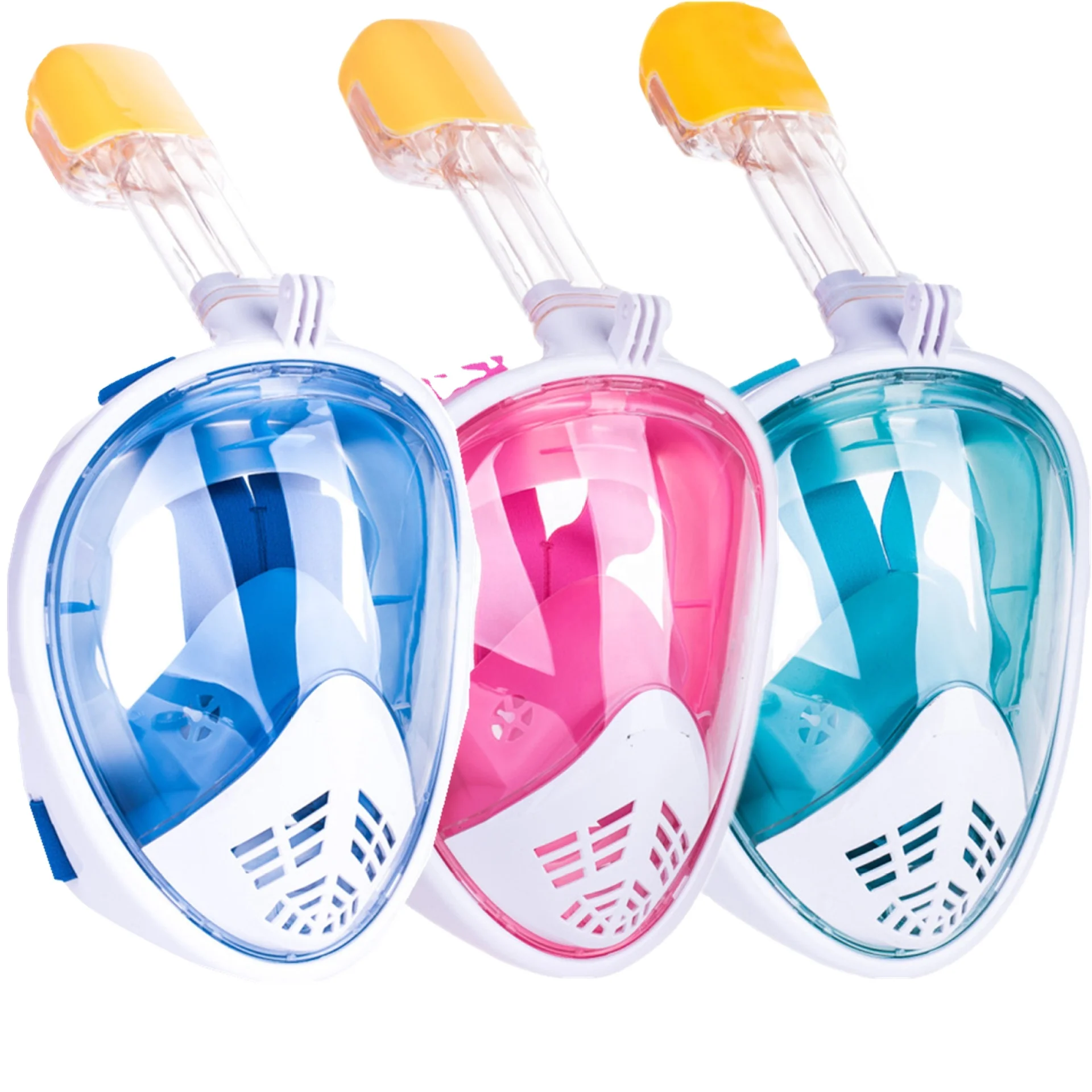 
Wholesale Snorkel Full Face Safety Breathing System 180 Panoramic Viewing Anti Fog Leak Diving Mask with Detachable Camera 