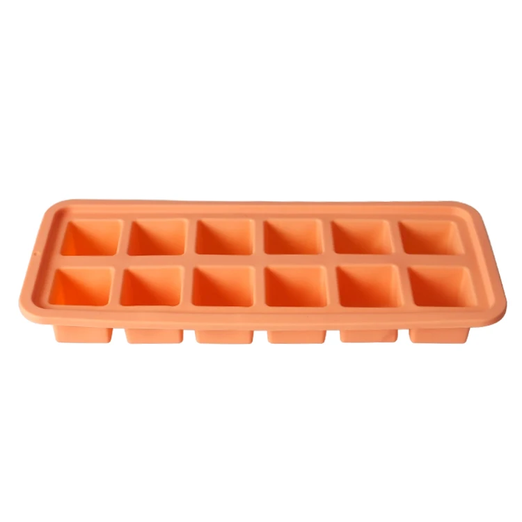 custom ice tray with big 12 cubes square shape mould or square silicone ice cube tray
