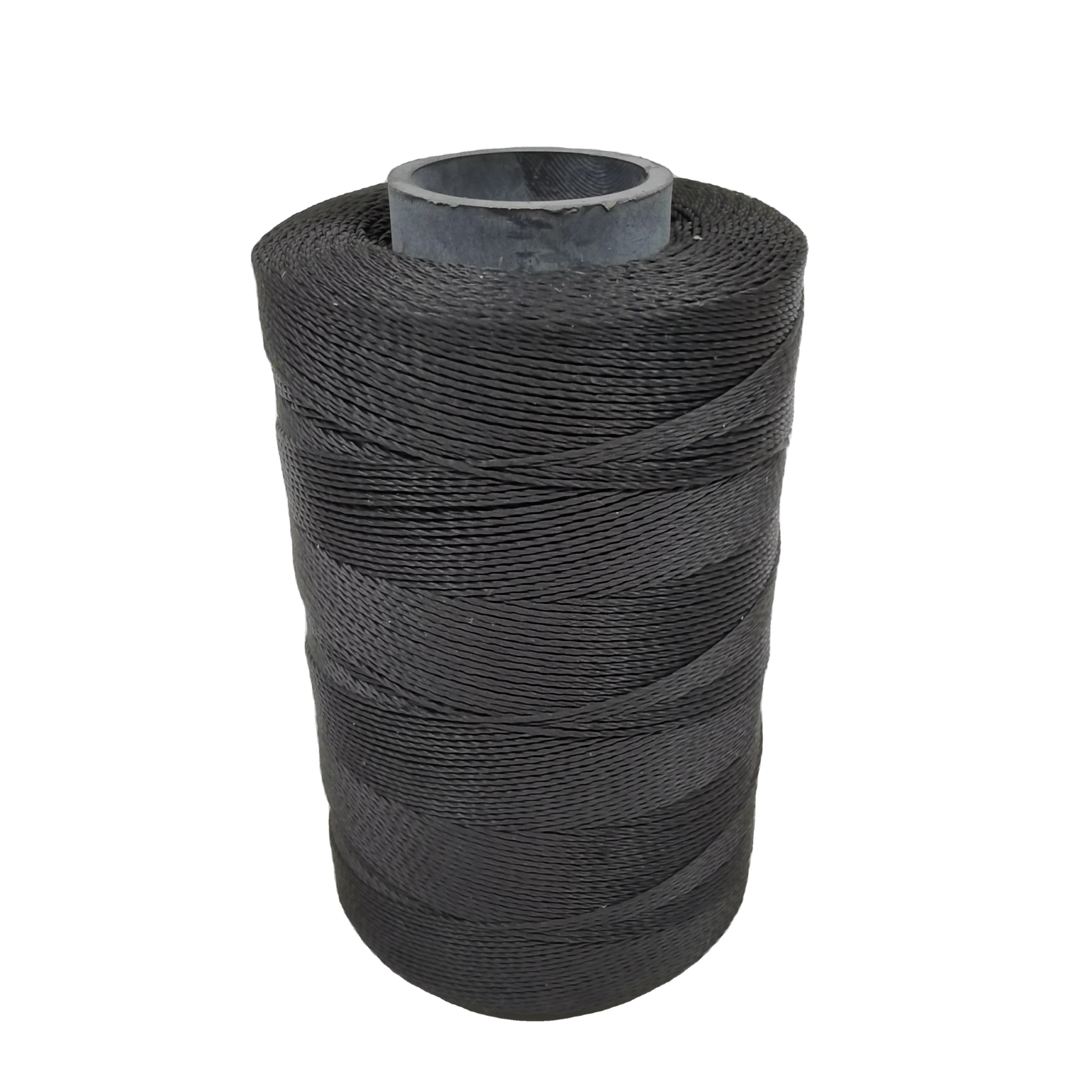 
High tenacity 210D/2-240 PLY black 100% polyester filament fishing twine 