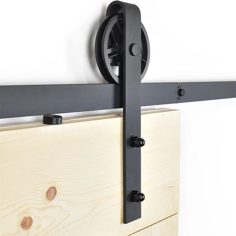 Barn Door Lifting Rail Complete Set Of Detachable Wooden Door Hardware For Household Sliding Door Track Sliding Rail
