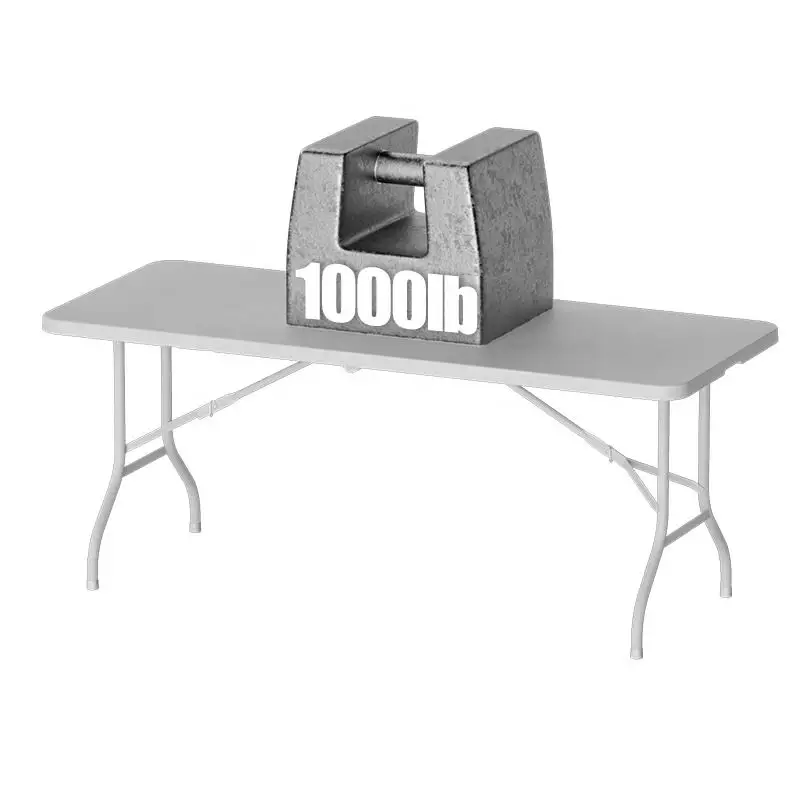 Benjia Easy Square Plastic Folding Dinning Table 6FT Table Plastic Folding Card Table