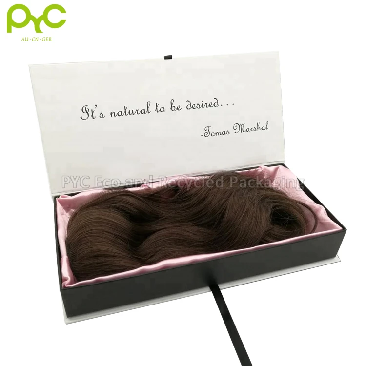 Factory Direct Custom Logo Luxury Weave Wig Box Bundle Hair Extension Packaging Box Braid Wigs Box