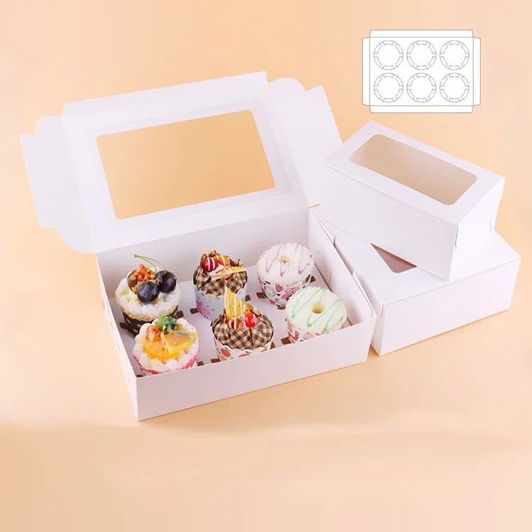 Personalized White Square 4 6 8 10 12 14 Inch Window Loaf Wedding Birthday Loaf Cake Boxes