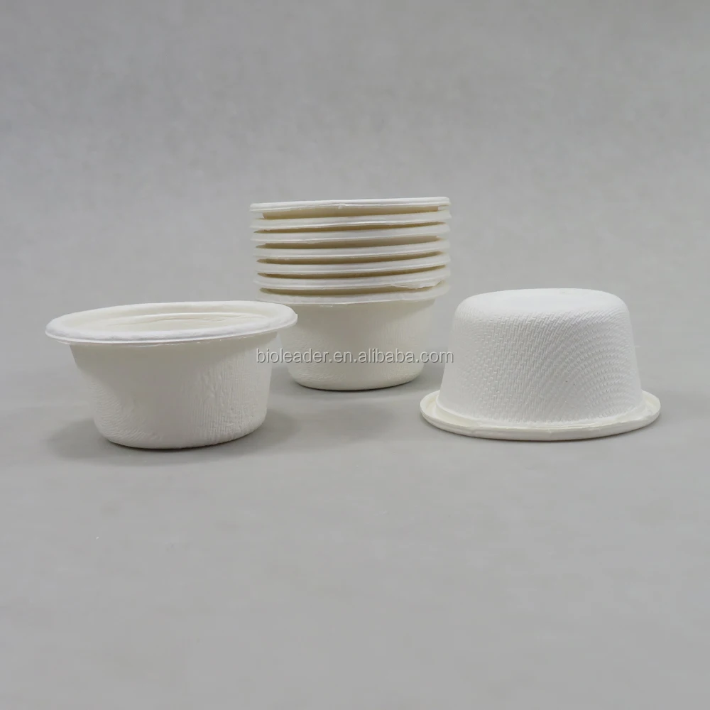 Экологически чистые биоразлагаемые одноразовые Sugarcane Bagasse чашки -- 5 унций/140 мл