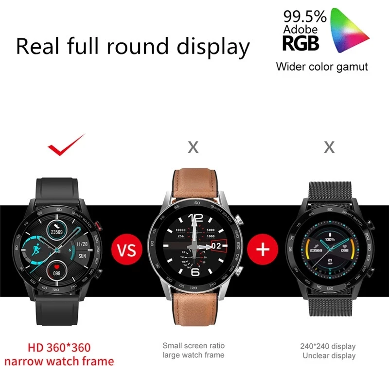  New Men Smart Watch IP68 Waterproof Heat Rate Sleeping ECG Monitor Call DT95