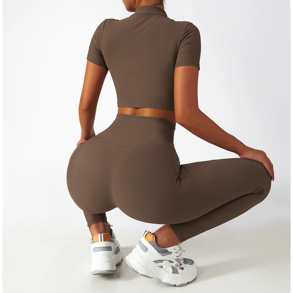 Fashion New Style Black High Waisted Tight Seamless Yoga Leggings For Women