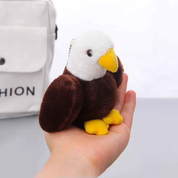 cute Soft Fluffy swan plush keychains toy Toucan Stuffed Animal Toy bird  key chains Bird keyring bag pendant owl plush keychain