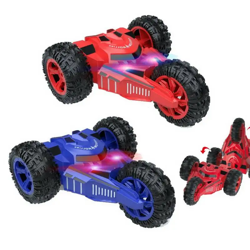 2.4G wireless remote control electric three-wheel tumbling double-sided stunt car 360-degree rotating swing car