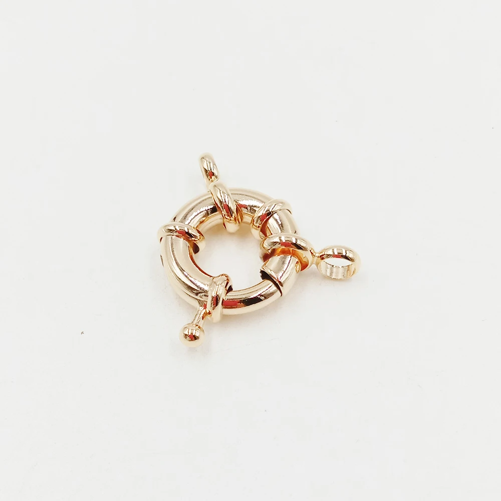 Высококачественная позолоченная фурнитура для ювелирных изделий с матросской застежкой, 11 мм, оптовая продажа, металлические застежки