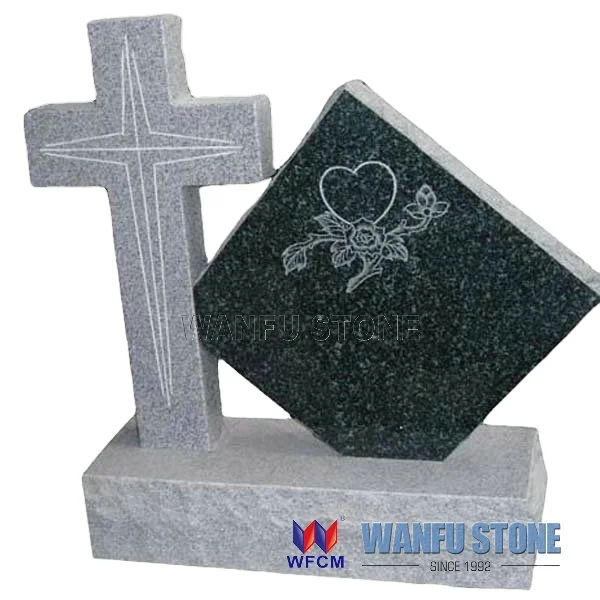 Poland Style Thick Nature Stone Tombstone
