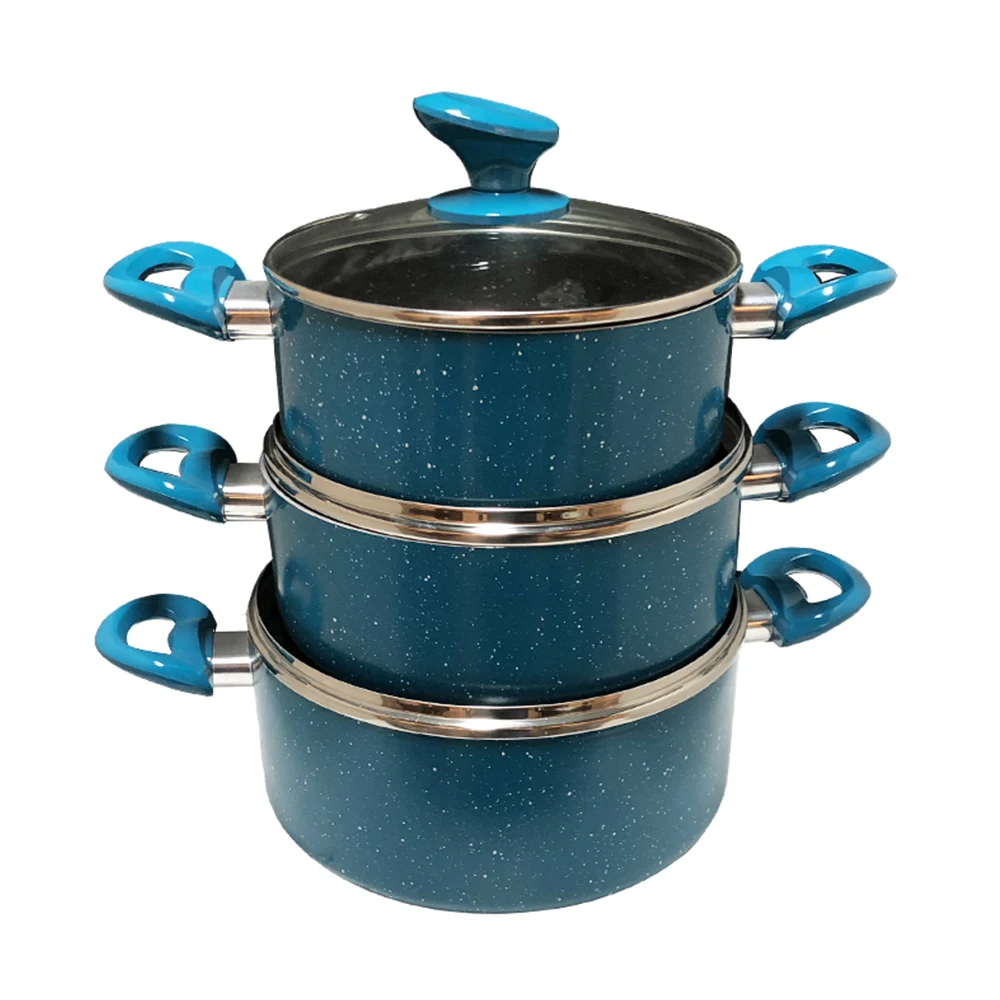 9Pcs Cookware Set Aluminum cookware sauce pan frypan wok pan casserole Set Non Stick coating for Kitchen cooking