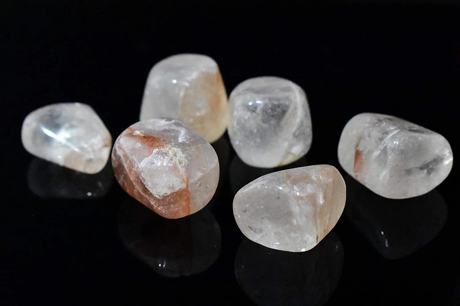 Lolite фантомный кварцевый барабанный камень кристалл чакры лечебный