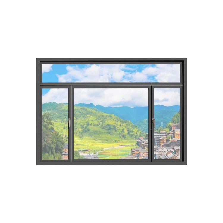 Professional design UPVC window Double glass swing PVC casement window can be customized