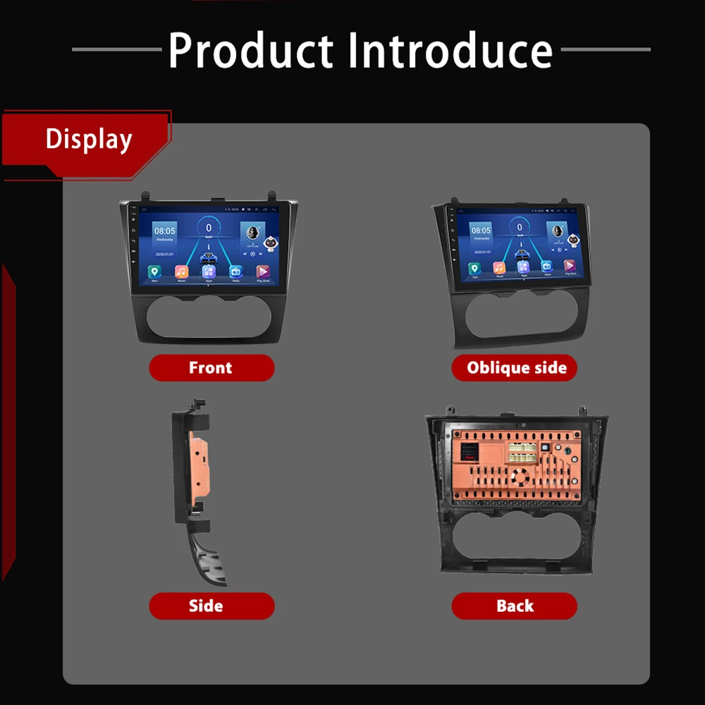 2Din 4+64G Carplay Android 10 Car Radio 2 Din 9' IPS Android Auto/AI/GPS/Wifi/BT/4G/DSP/EQ For Nissan Teana Altima 2008-2012