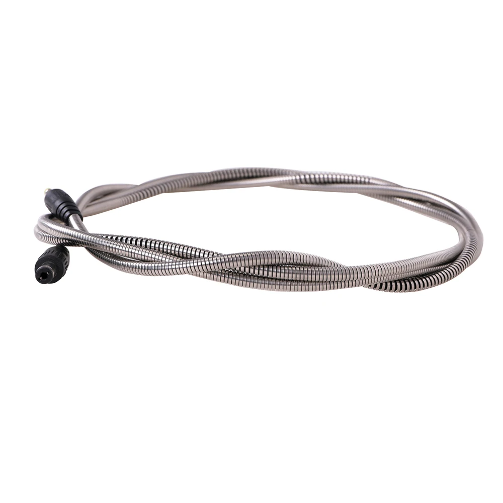 Chewproof Power Cable for Trail Camera Solar Panel OEM 1.5m 4.92ft Stalness Metal Braided Cable 5.5x2.1 to 4.0x1.7 Male DC Plug