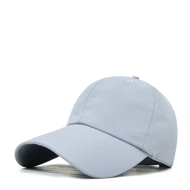 Classic Blank Plain Baseball Cap 6 Panel nylon baseball hat unstructured baseball hat