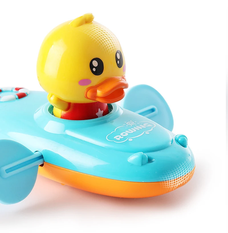 Детская игрушка для игры в воде ванну гребная лодка плавающая мультяшная утка купания младенцев раннего развития пляжные подарки ванной