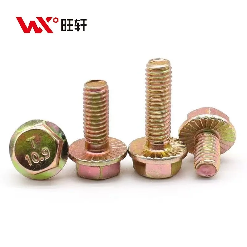 Hot sale custom size M12 Flange Hex Head Bolt for furniture