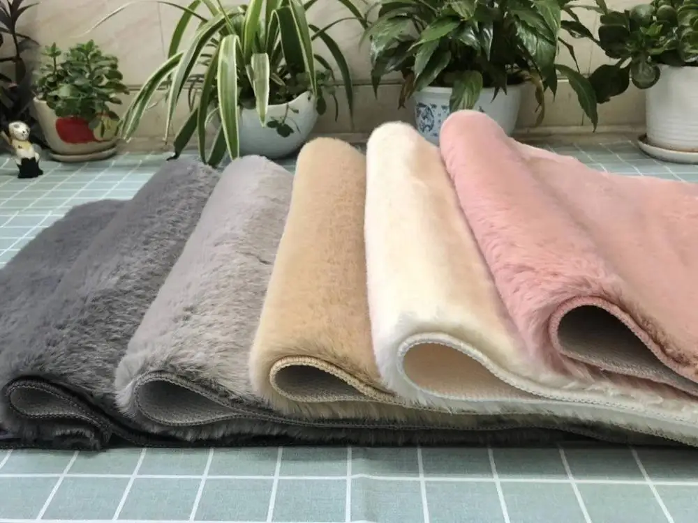 fluffy floor area living room Imitation rabit hair sheepskin fur rugs faux carpets mats for bed side