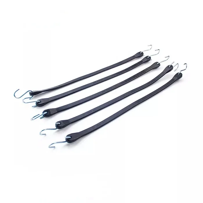 Heavy Duty 6inch-41inch length EPDM Rubber Tarp Tie down Strap with S hook for truck lashing