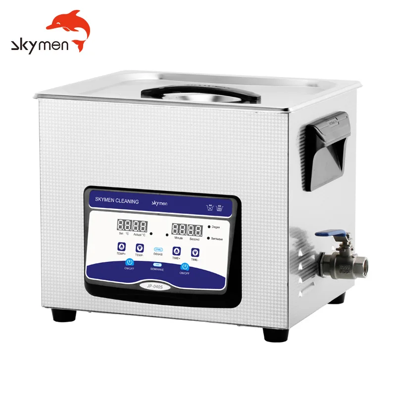 Skymen JP-040S 240W 10L Ultrasonic Cleaner  Stainless Steel Jewelry Cleaner for Tool Glasses Retainer Denture Parts Cleaning