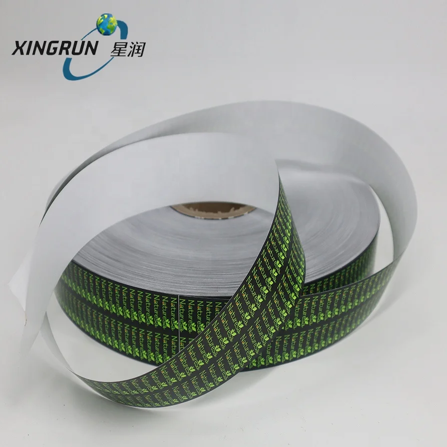 Custom Hot Sealed Coated Paper Tea Bag Nylon Triangle Teabag Tag Label Roll For Packing Machine