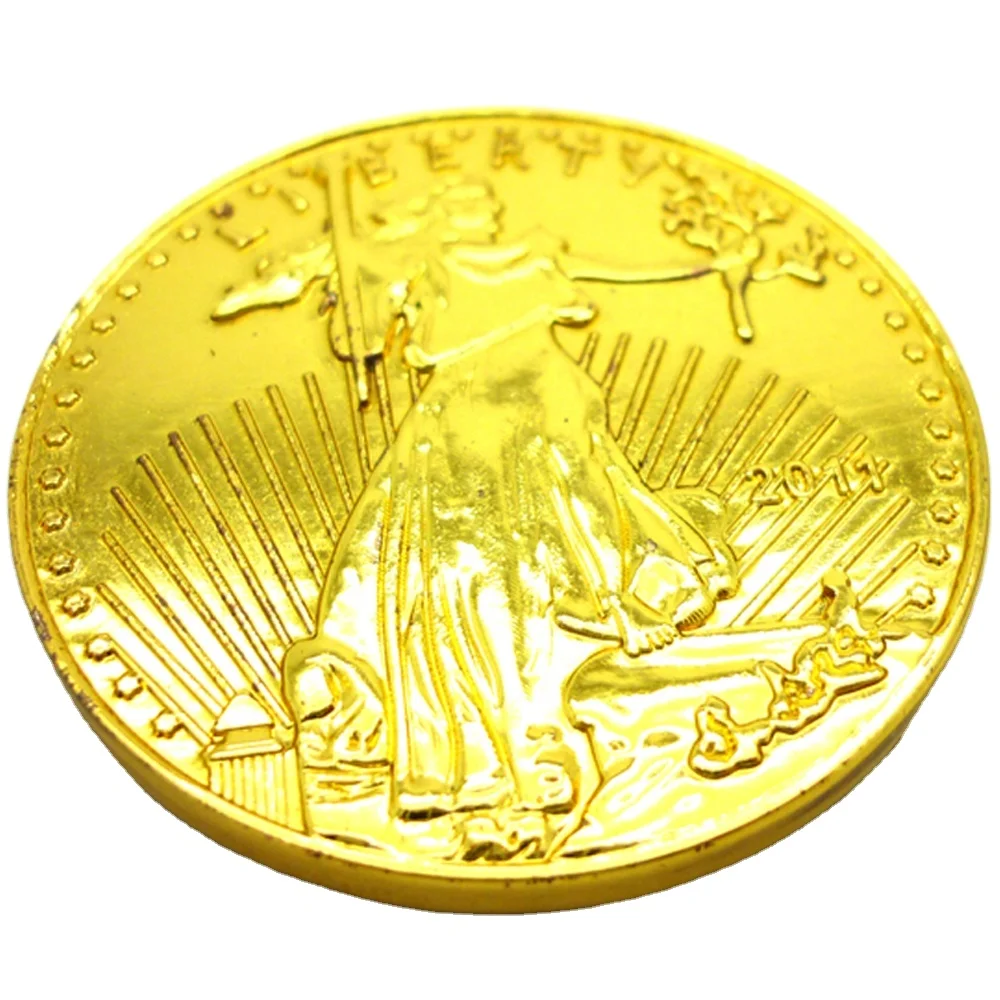 Custom 3D Souvenir Metal Gold American Eagle Challenge Coin