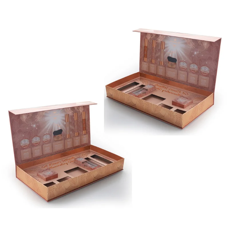 Cosmetic Box Packing With Magnetic Lid Celebrates Display Souvenir Gift Cardboard Clamshell Packaging Rigid Boxes
