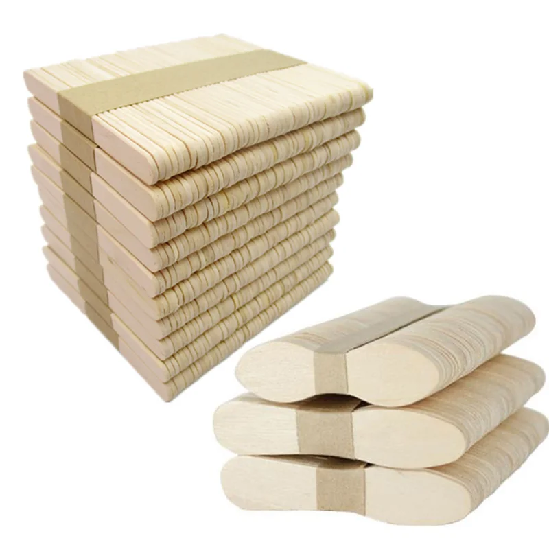 Natural 80 mm Wood Ice Cream Spoons Natural Ice Cream Sampling Wooden Ice Cream Sticks