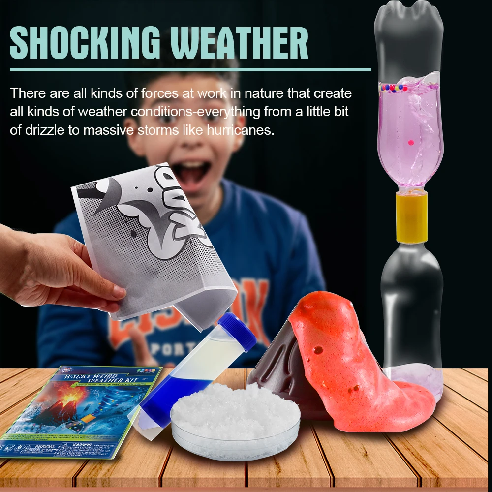 Weather child toy volcano science explore super real experiment science kit studying and playing toy set volcano eruption toy