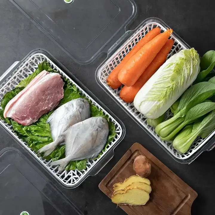 Пластиковые фруктовые овощи для хранения кухонных контейнеров
